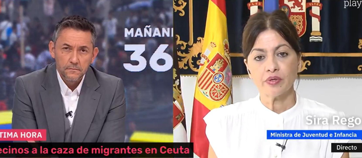 Javier Ruiz y Sira Rego, en su conexión en Mañaneros 360