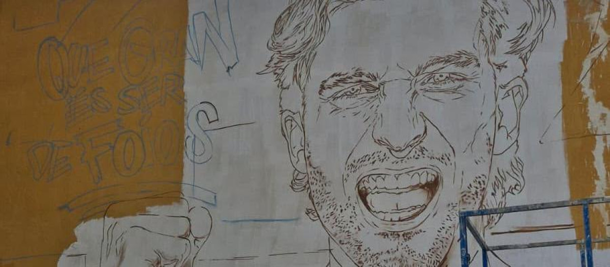 Imagen del mural de Ferran Torres en Foios, Valencia