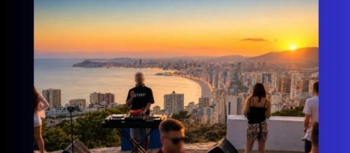 Imagen compartida por la Policía Local de Benidorm de la clausura de la rave ilegal