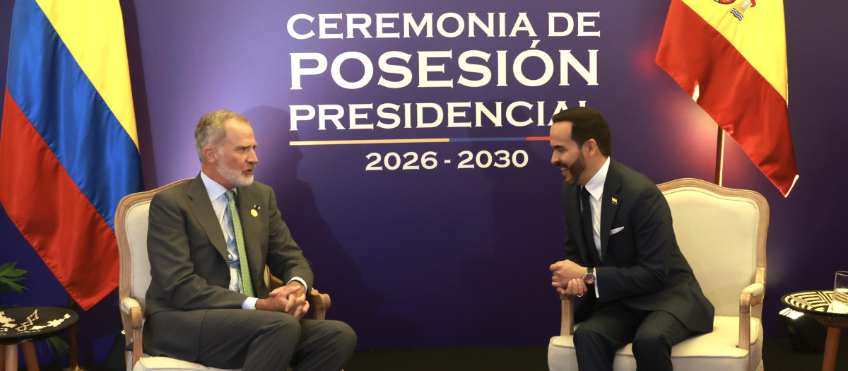 Don Felipe, durante la reunión con Abelardo de la Espriella