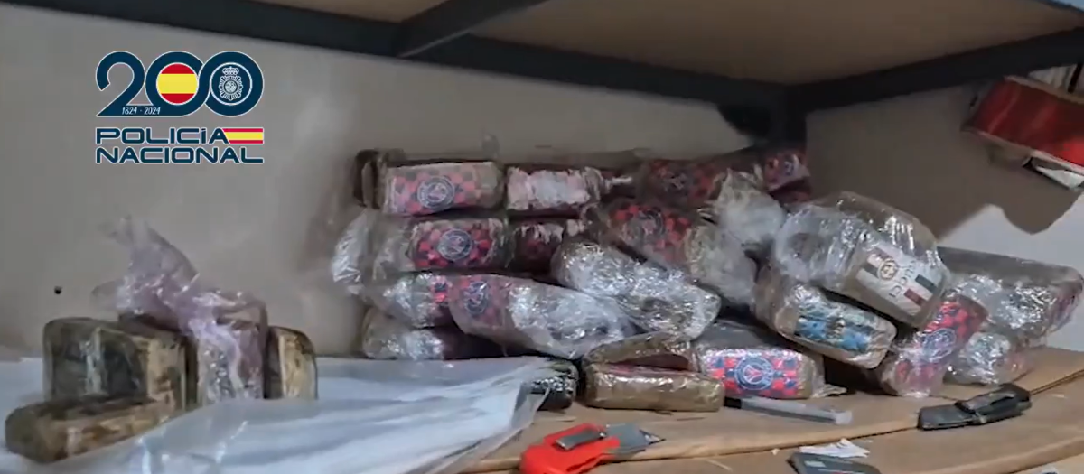 Imagen de la droga incautada
