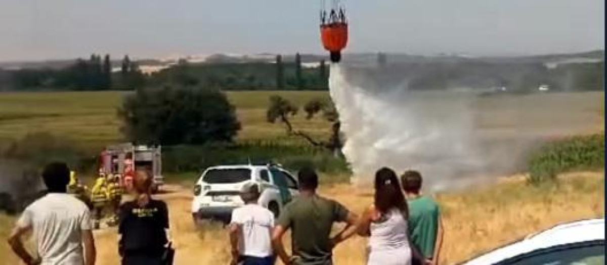 Imagen compartida por la Guarda Civil del incendio de Éjeme, en Salamanca