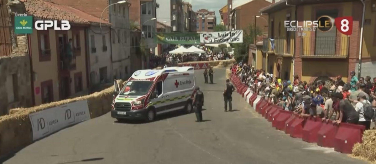 Accidente en la última carrera del Gran Premio de Velocidad de la Bañeza