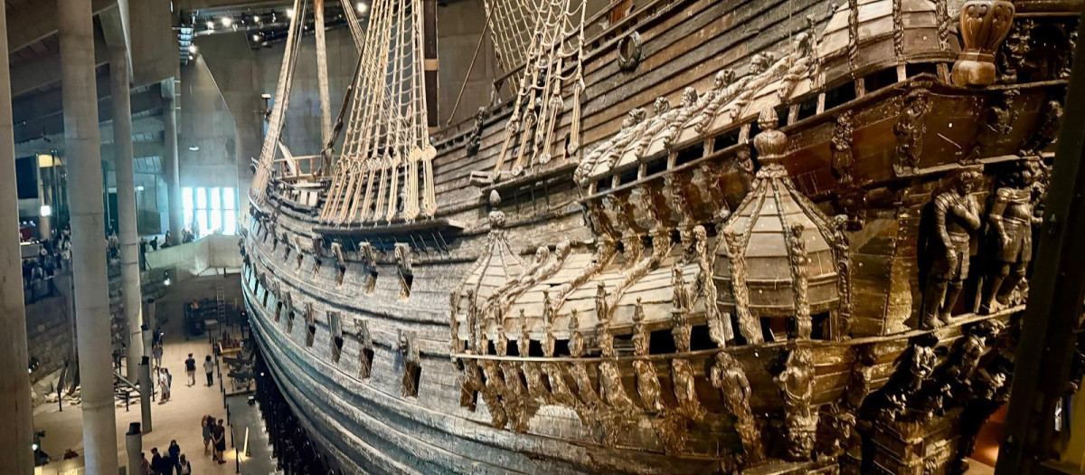 Vista del buque de guerra Vasa