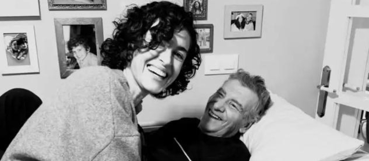Blanca Romero con su padre