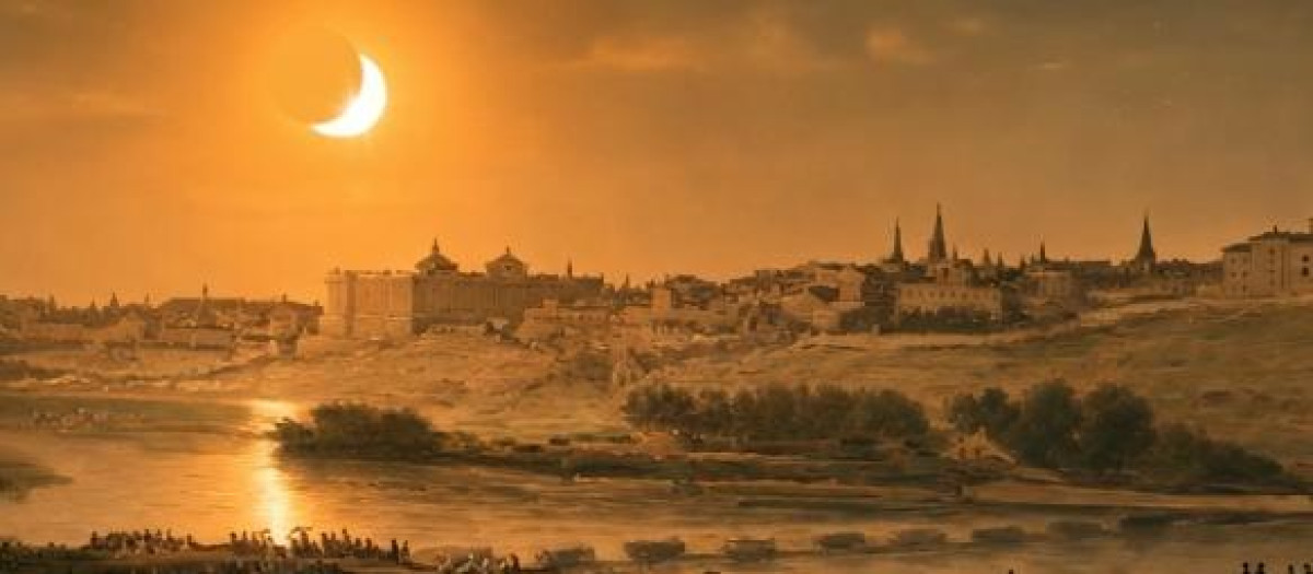 El eclipse en "La pradera de San Isidro" de Goya