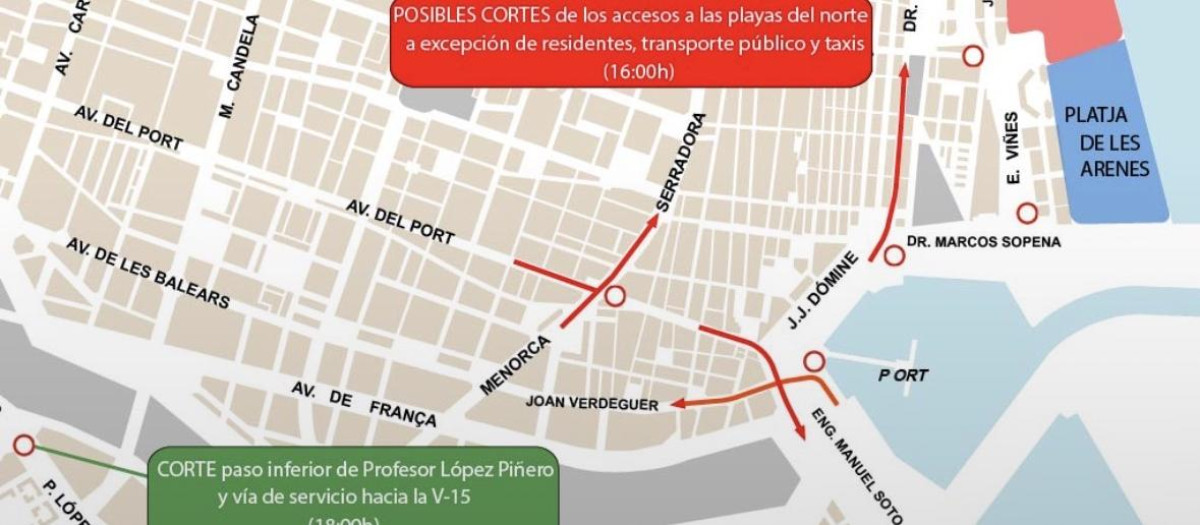 Imagen de las calles y restricciones al tráfico en Valencia por el eclipse