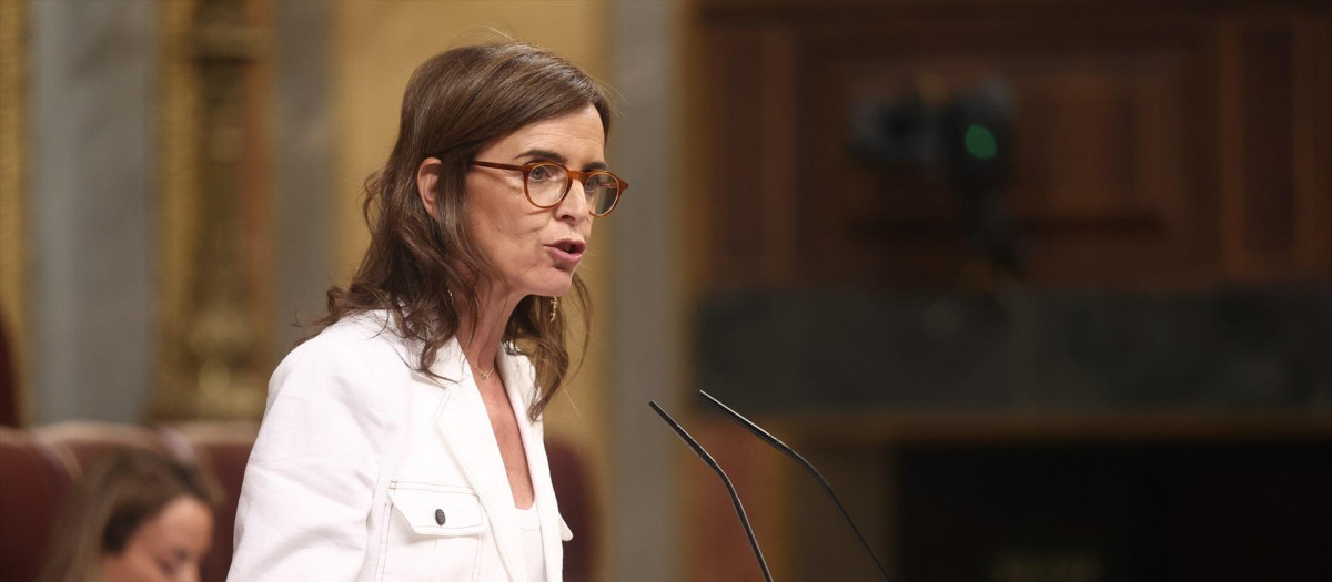 La vicesecretaria de Organización del PP, Carmen Fúnez, interviene durante una sesión plenaria en el Congreso de los Diputados, a 27 de mayo de 2026, en Madrid.