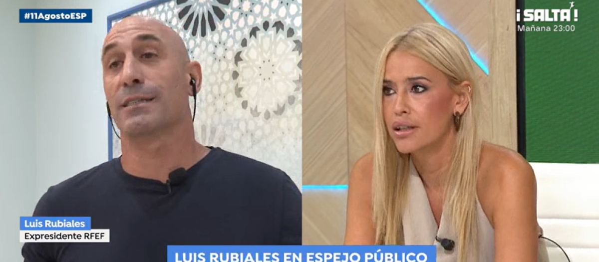 Luis Rubiales y Afra Blanco