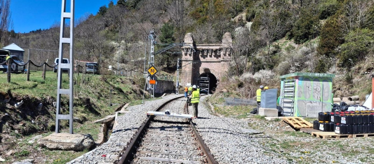 Obras en la R3 de Rodalies, en una imagen de archivo
