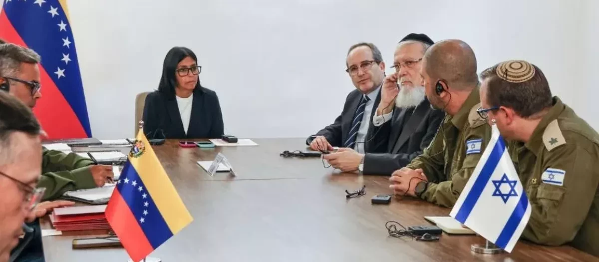Reunión con Delcy Rodríguez y delegación israelí del 22 de julio, tras el doble terremoto