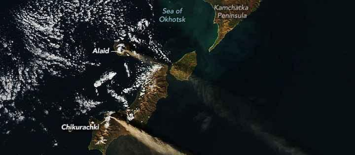 Imagen aérea de las Islas Kuriles