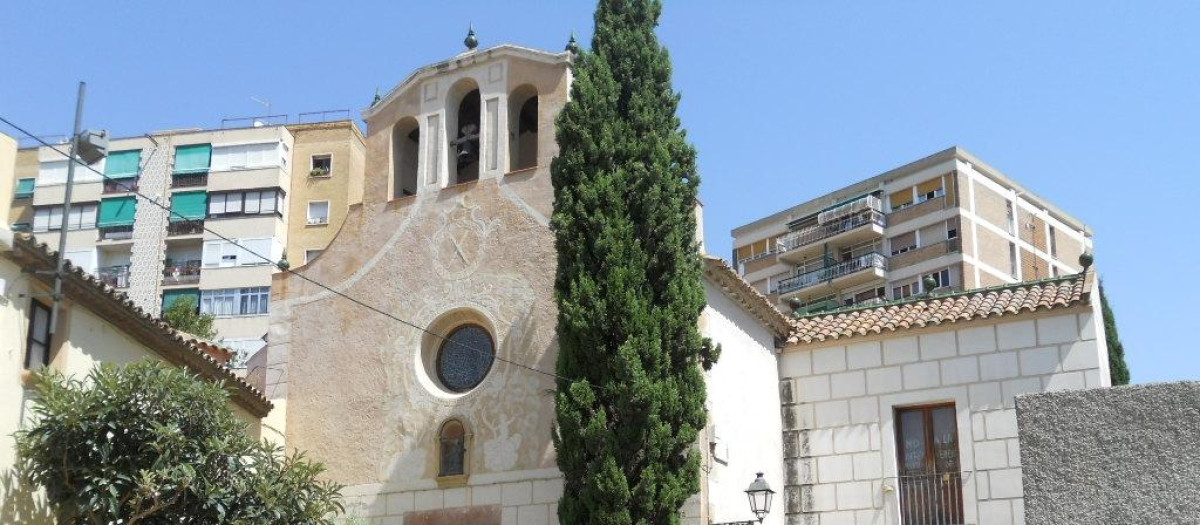 Vista exterior del santuario de Santa Eulalia de Vilapicina, en Barcelona