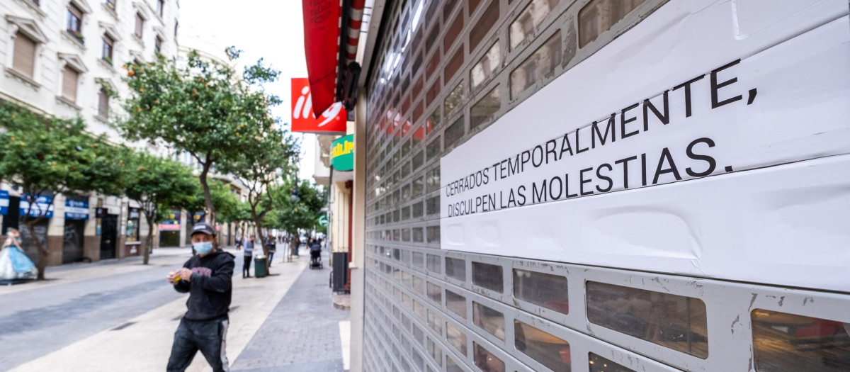 Comercio cerrado en Valencia
