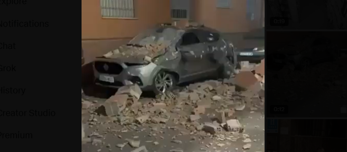Imagen de destrozos en Granada tras el terremoto de magnitud 5
