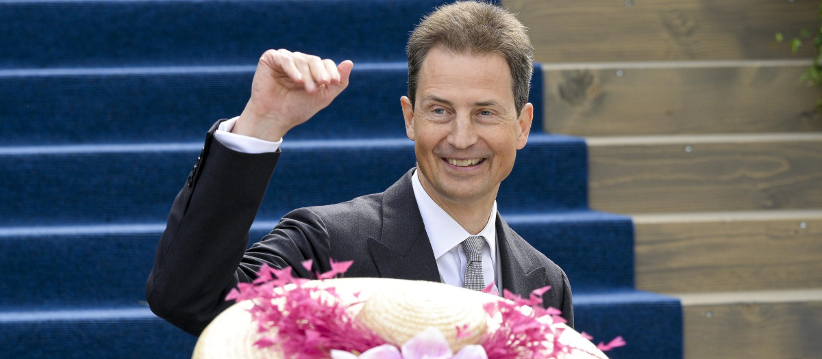 Luis de Liechtenstein during the wedding of Maria Carolina of Liechtenstein and Leopoldo Maduro Vollmer at the Vaduz Cathedral, Liechtenstein. August 30, 2025
