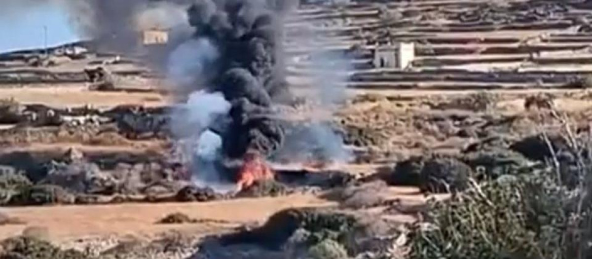 Lugar del accidente de helicóptero en Grecia
