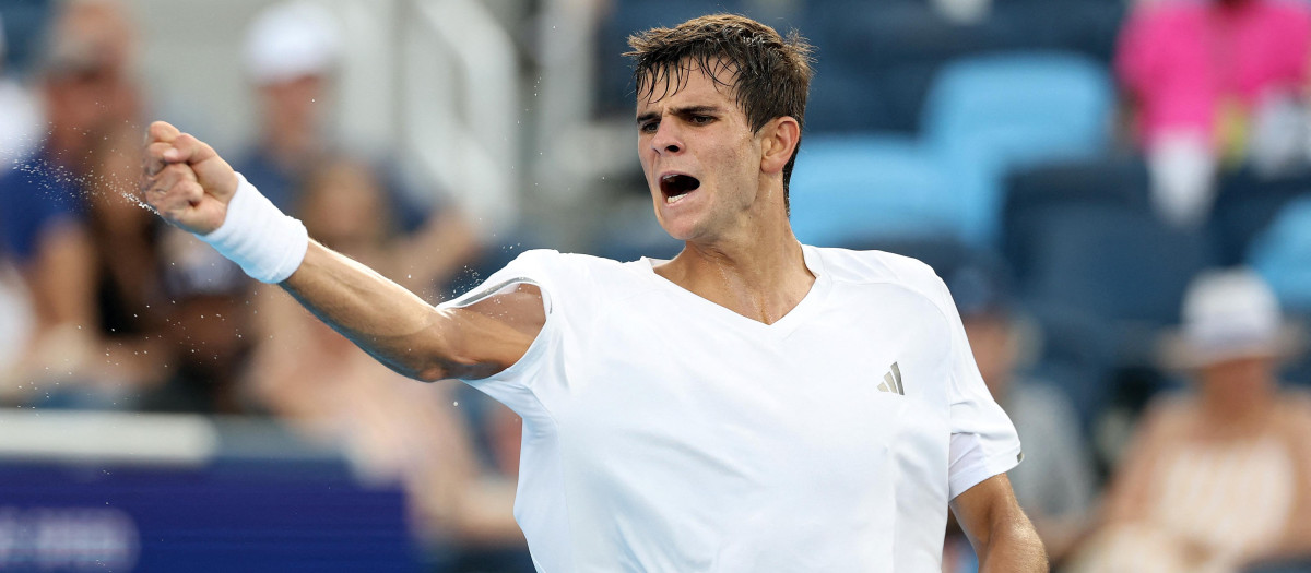 Rafa Jódar, en un partido del Masters 1000 de Cincinnati