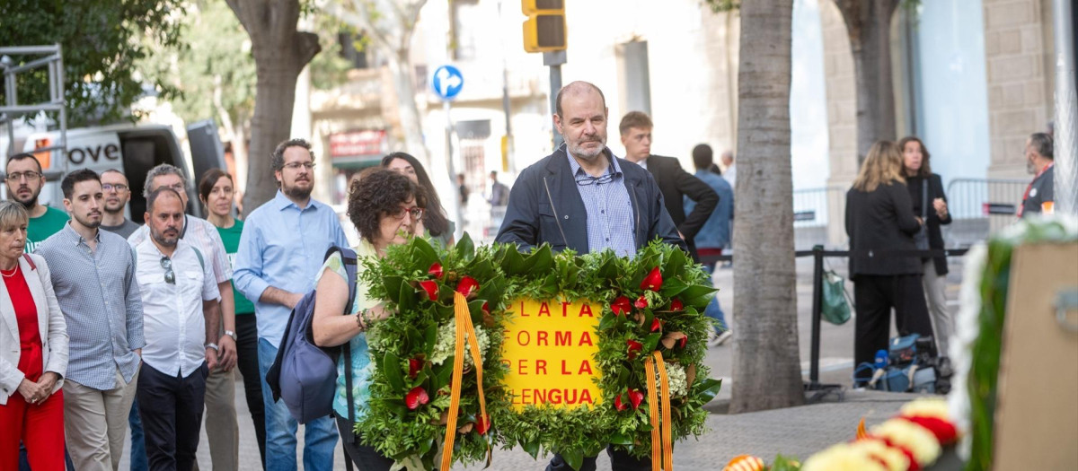 El presidente de Plataforma Per la Llengua, Òscar Escuder, en una imagen de archivo