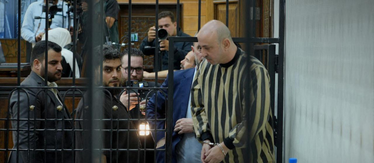 Wassim al Asad, primo del exdictador Bashar al-Assad, en un tribunal de Damasco, Siria