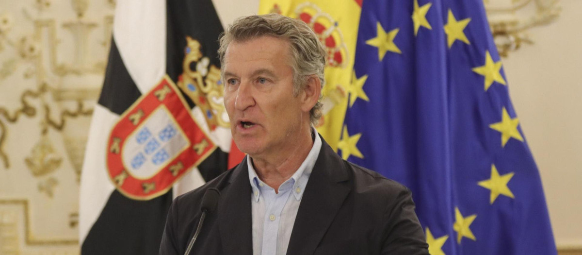El presidente del PP, Alberto Núñez Feijoó