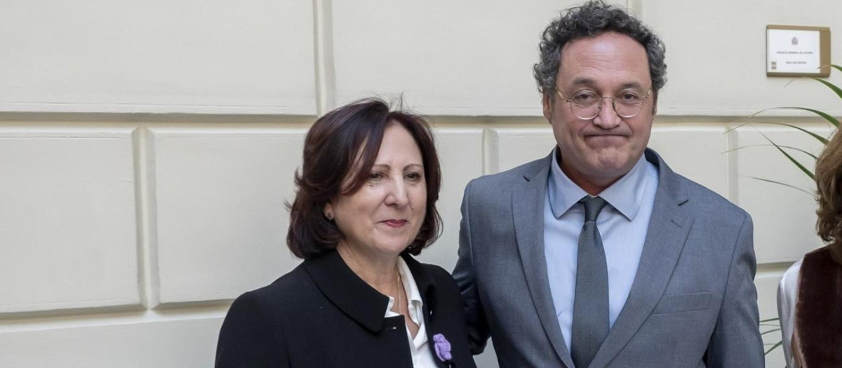 La fiscal general del Estado, Teresa Peramato; y el exfiscal Álvaro García Ortiz
