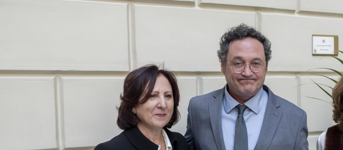 La fiscal general del Estado, Teresa Peramato; y el exfiscal Álvaro García Ortiz