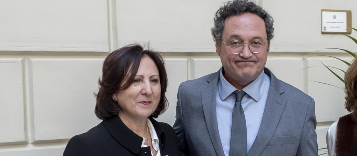 La fiscal general del Estado, Teresa Peramato; y el exfiscal Álvaro García Ortiz