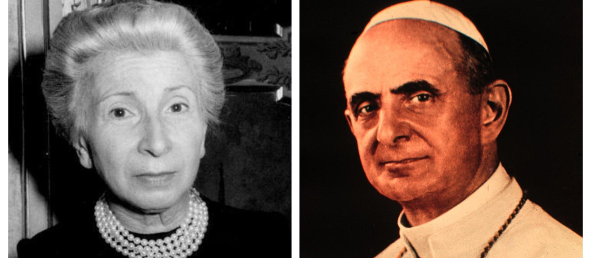 La princesa Elvina Pallavicini y el Papa Pablo VI