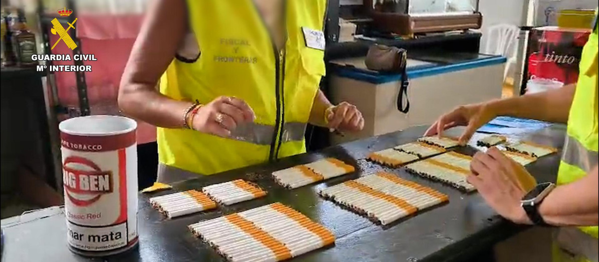 Tabaco de contrabando intervenido por la Guardia Civil