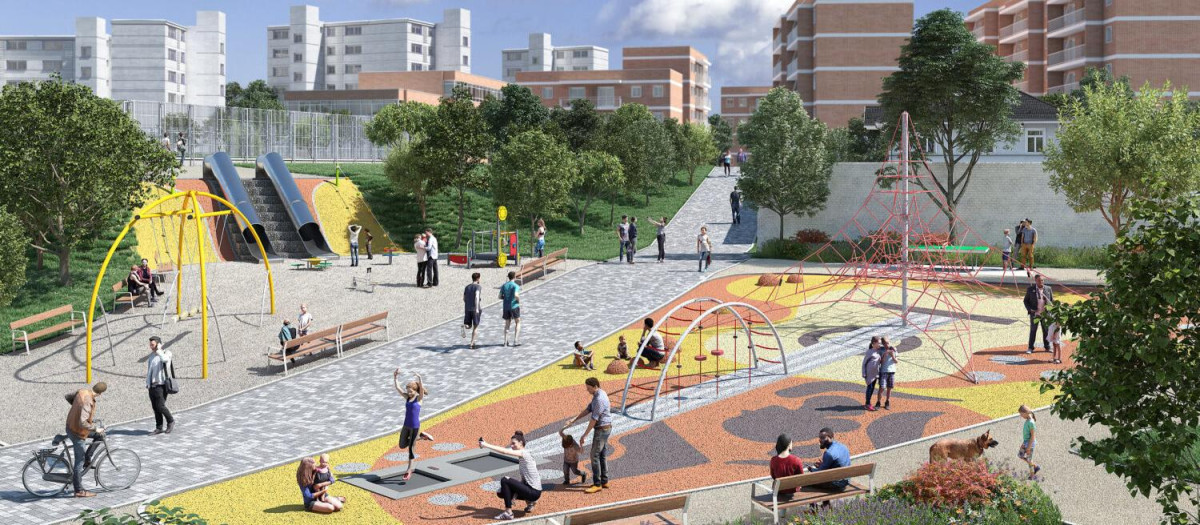 Zona de juegos del Parque Juan Carmona