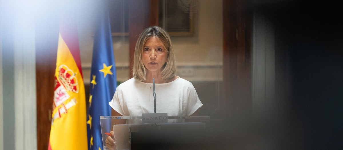 La portavoz del PP en el Senado, Alicia García, el pasado 19 de agosto