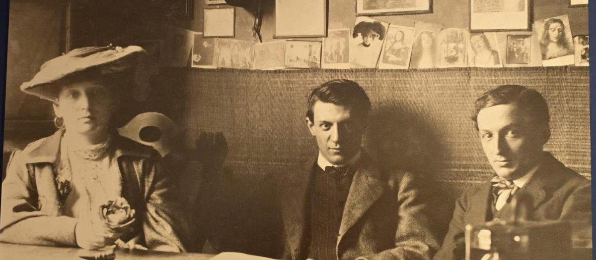 Picasso y Fernande Olivier el 26 de mayo de 1906 en Barcelona, el día antes de emprender viaje a Gósol