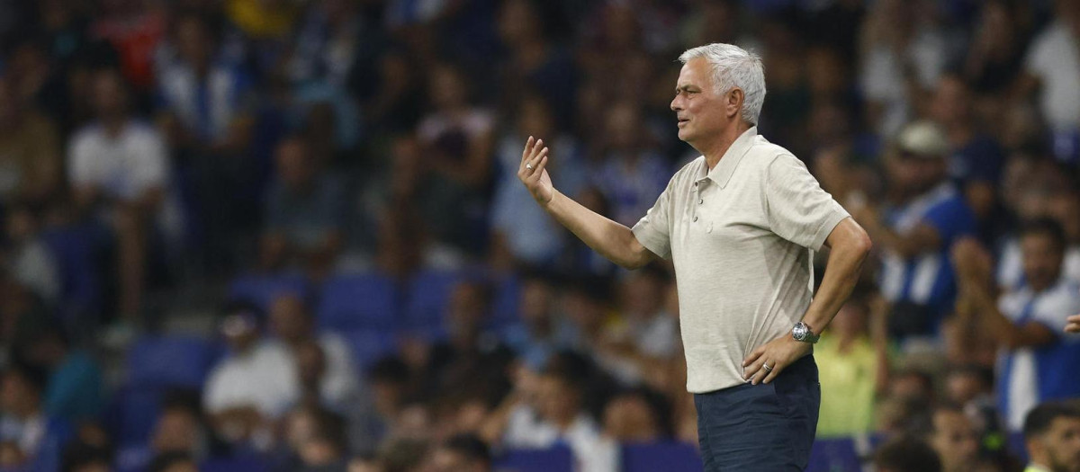 Jose Mourinho, durante el partido de LaLiga entre Espanyol y Real Madrid
