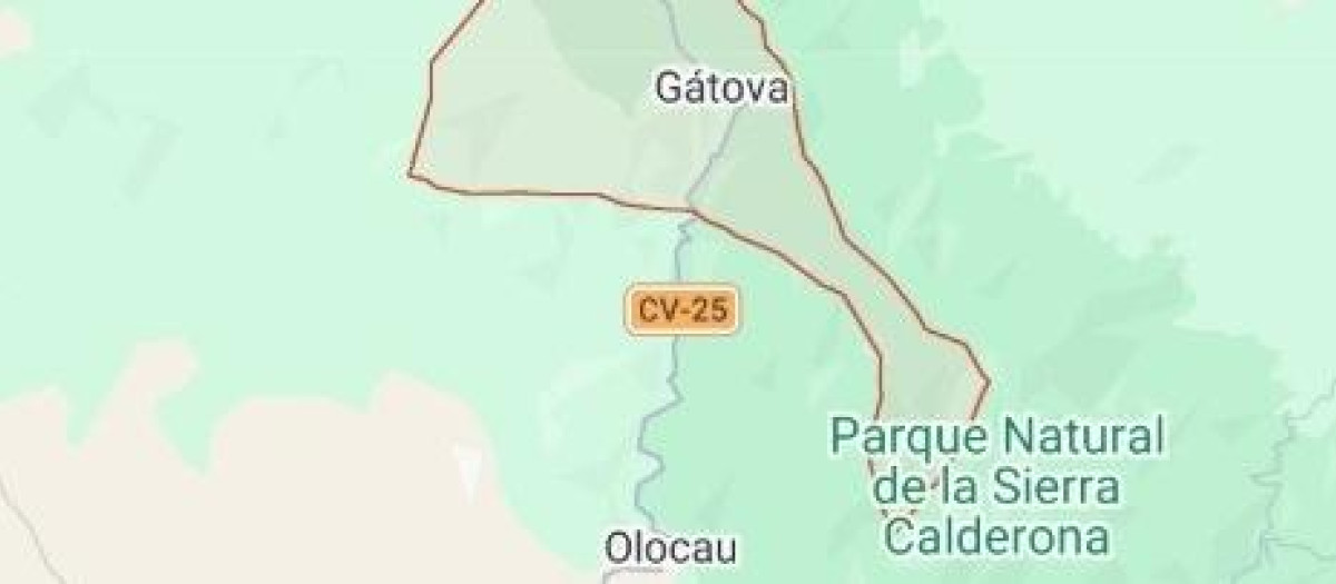 Mapa de Gátova y la Sierra Calderona