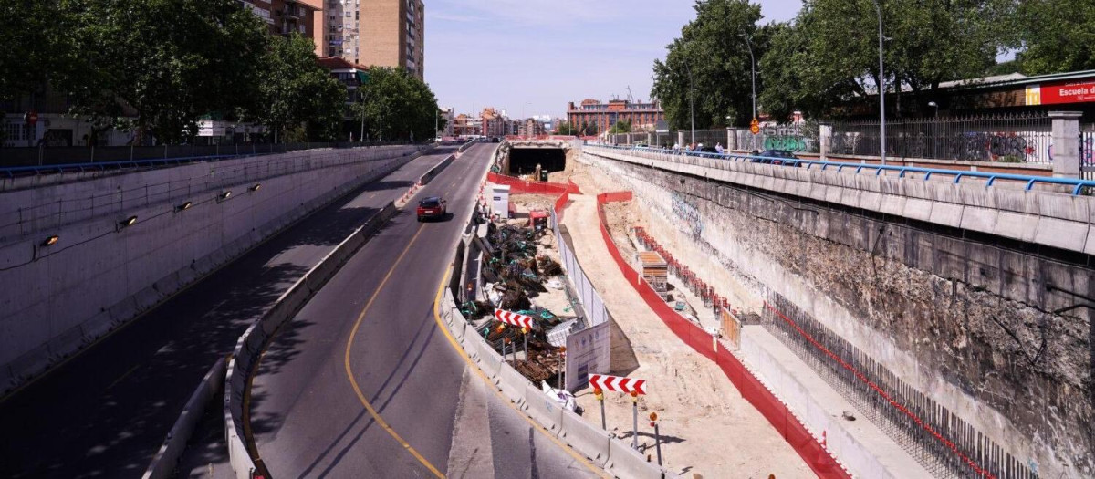 Túnel de la M-30 sentido Badajoz