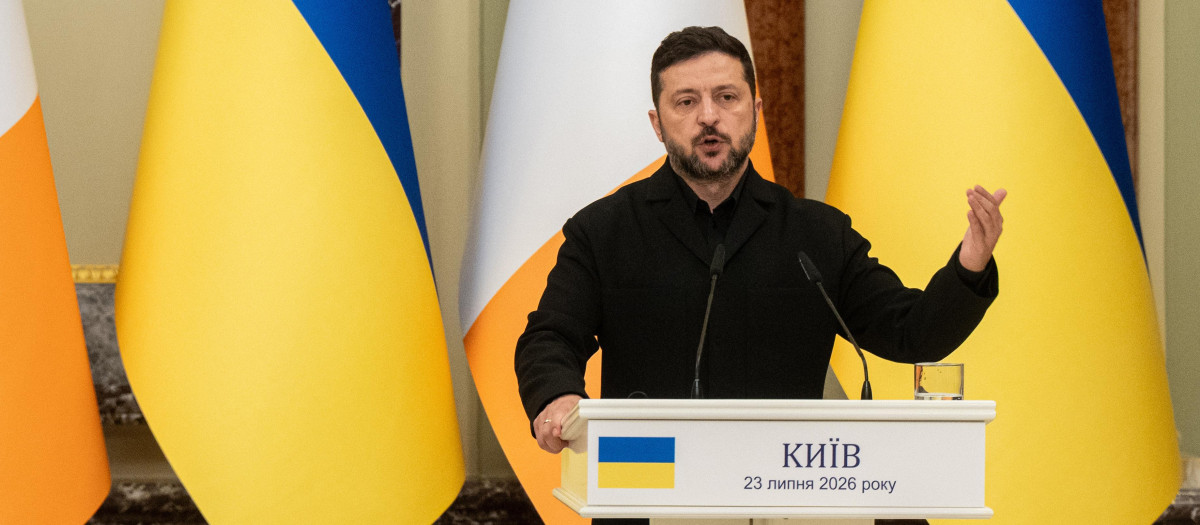 (Foto de ARCHIVO)
July 23, 2026, Kyiv, Ukraine: President of Ukraine Volodymyr Zelenskyy attends a news conference with Taoiseach of the Republic of Ireland Micheal Martin after their meeting, Kyiv, Ukraine, July 23, 2026.

Europa Press/Contacto/Danylo Antoniuk
23/7/2026