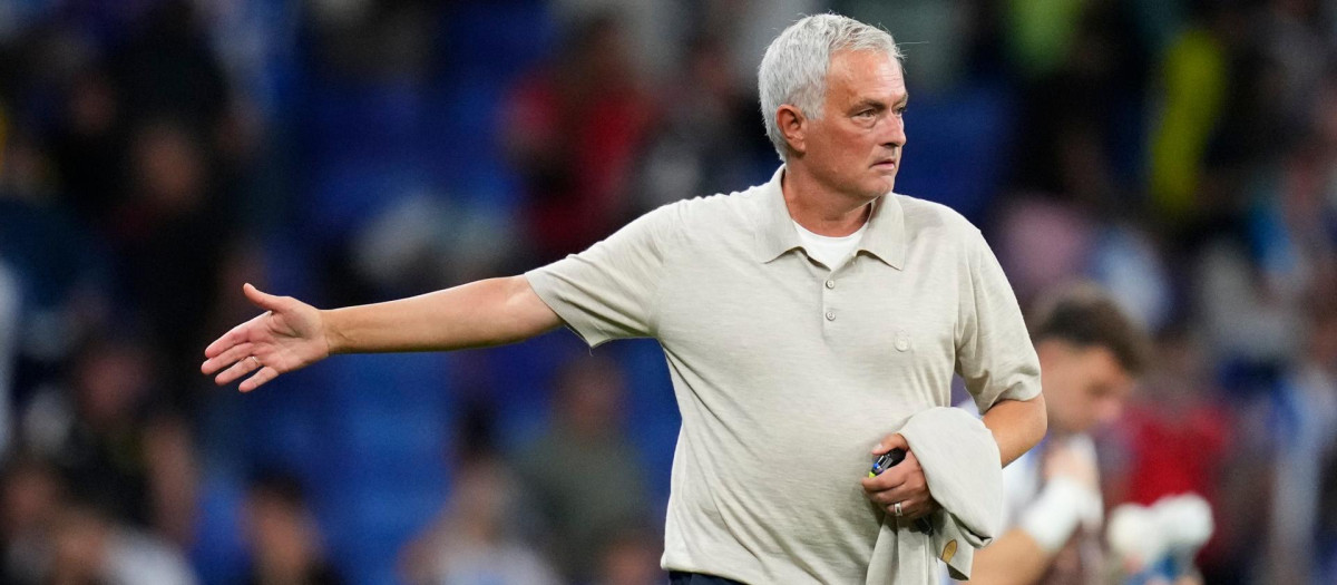 José Mourinho, en el Espanyol - Real Madrid de la jornada 2 de LaLiga
