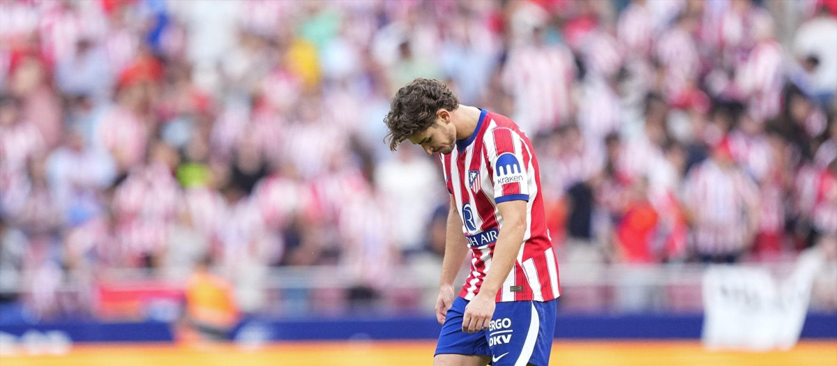Julián Álvarez, en el partido del Atlético de Madrid frente al Villarreal
