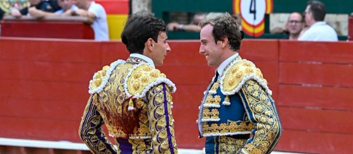 Imagen de archivo de Román y Nek Romero en la pasada Feria de Julio de Valencia
