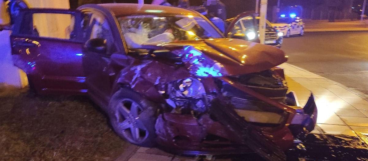 Imagen del estado del vehículo tras el accidente