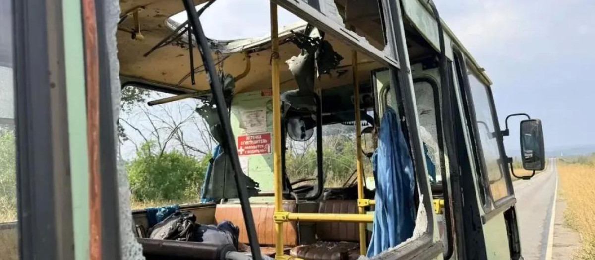 Al menos nueve muertos en ataque ucraniano contra un autobús, según autoridades de Lugansk