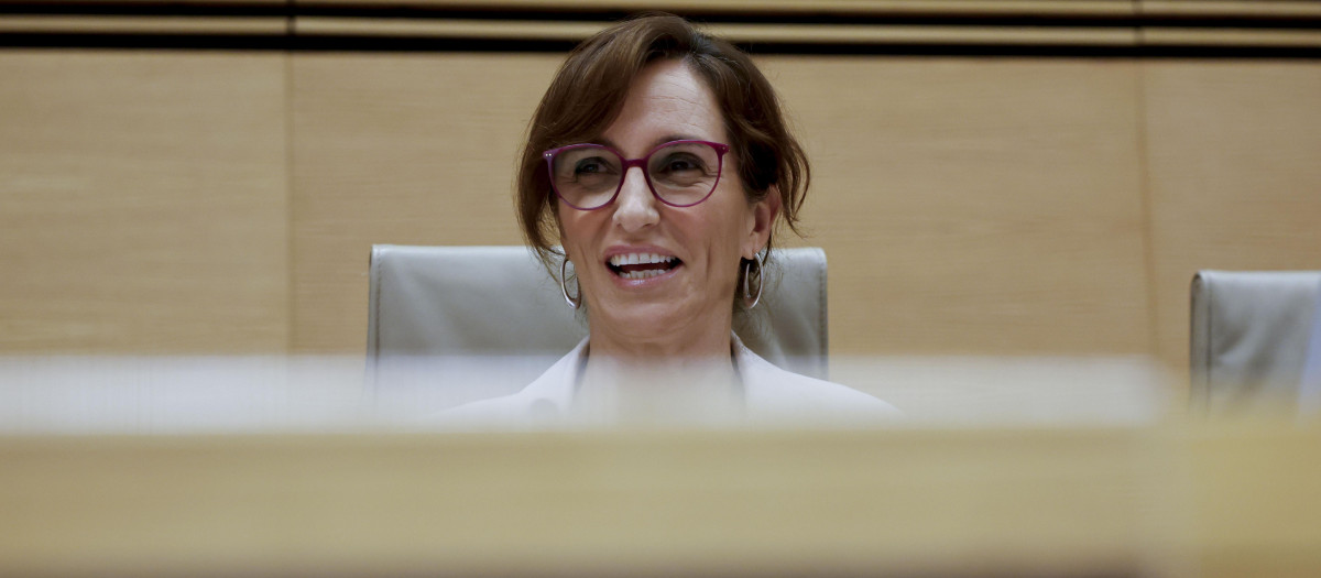 La ministra de Sanidad, Mónica García, comparece este jueves en la Comisión de Sanidad del Congreso para informar de la gestión de sus competencias en la crisis migratoria de Ceuta