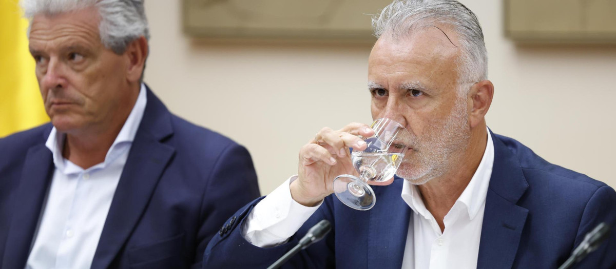 El ministro de Política Territorial y Memoria Democrática, Ángel Víctor Torres, comparece este jueves en la Comisión Mixta de Seguridad Nacional del Congreso para informar de la gestión de la crisis migratoria en Ceuta