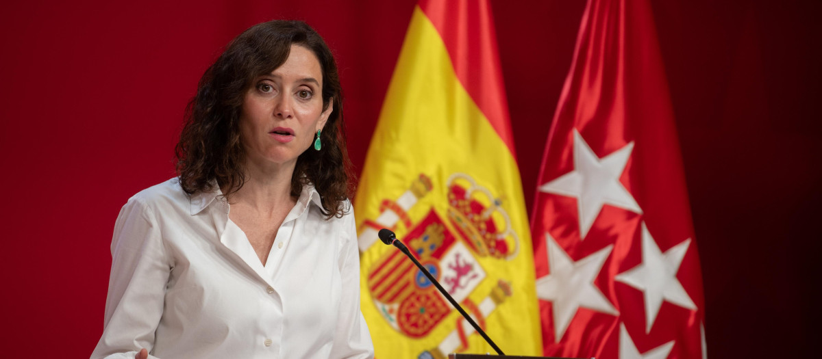 La presidenta de la Comunidad de Madrid, Isabel Díaz Ayuso