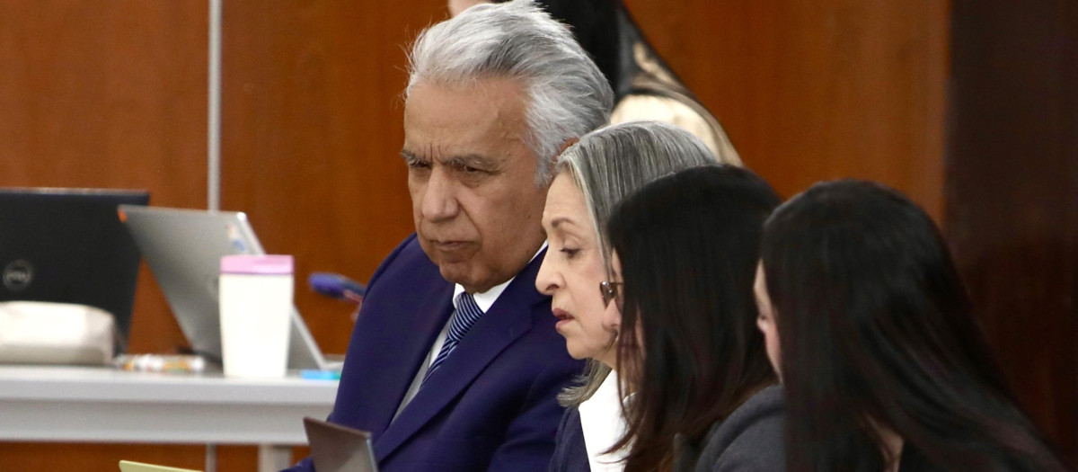 El expresidente de Ecuador, Lenín Moreno en el juicio