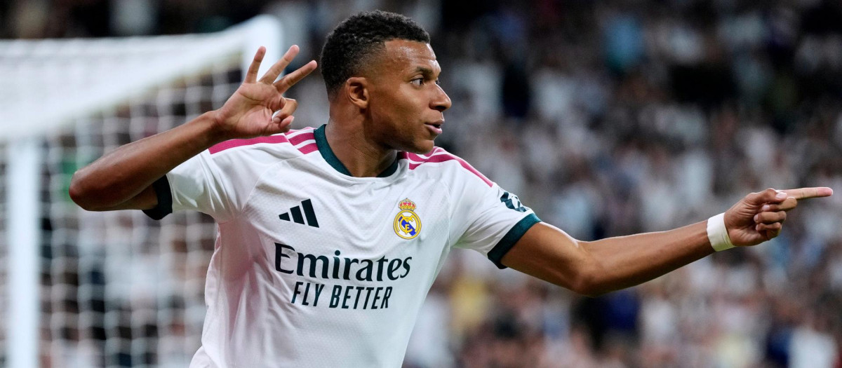 Kylian Mbappé, tras anotar un hat-trick con el Real Madrid