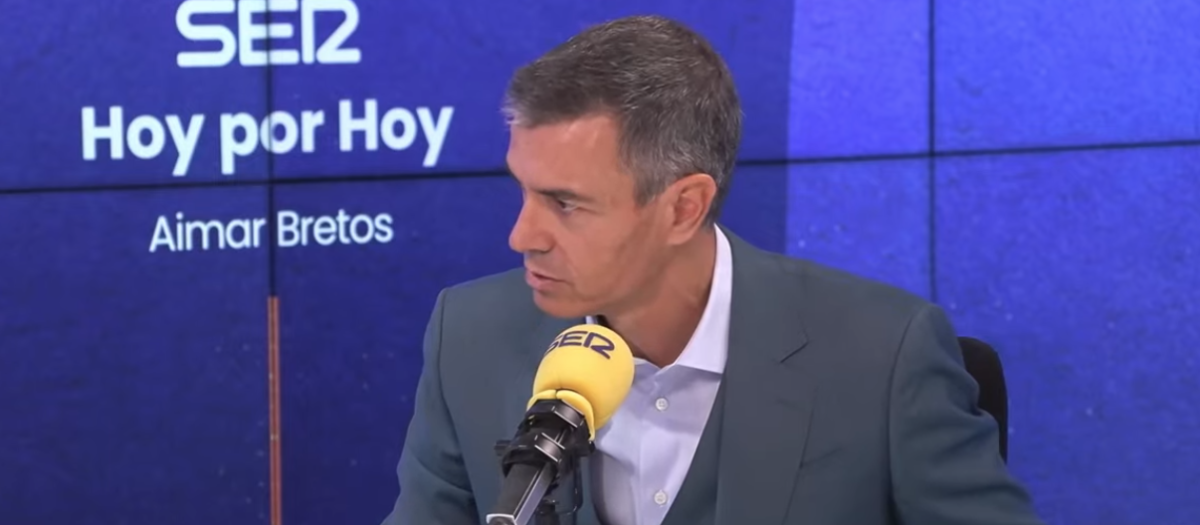 El presidente del Gobierno, Pedro Sánchez, en la Cadena SER