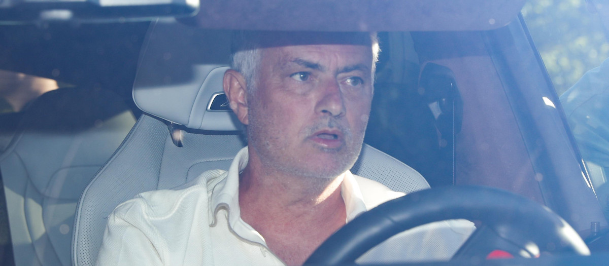El entrenador Jose Mourinho en Madrid