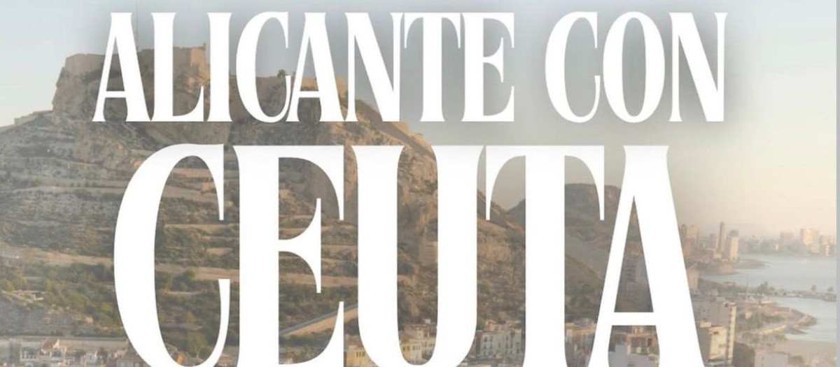 Cartel de la concentración de apoyo a Ceuta en Alicante